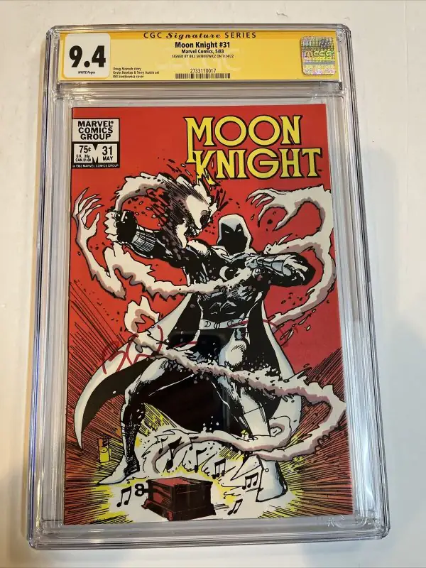 Moon Knight #31 (Marvel Comics, 1983), CGC 9.4 graded comic book, Signature Series label — front cover in its holder