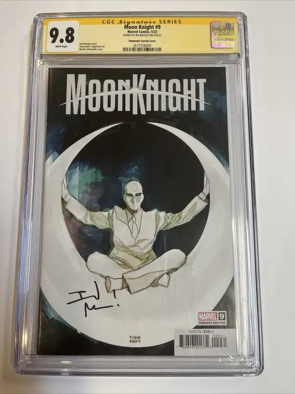 Moon Knight #9 (Marvel Comics, 2022), CGC 9.8 graded comic book, Signature Series label — front cover in its holder