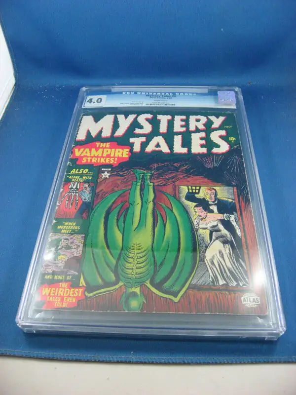 Mystery Tales #3 (Atlas Comics, 1952), CGC 4.0 graded comic book, Universal Blue label — front cover in its holder