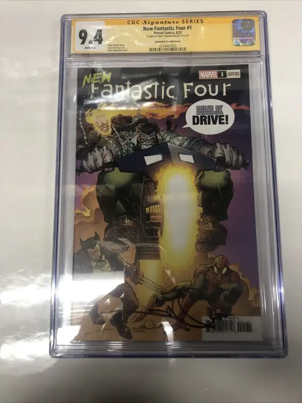 New Fantastic Four #1 (Marvel Comics, 2022), CGC 9.4 graded comic book, Signature Series label — front cover in its holder