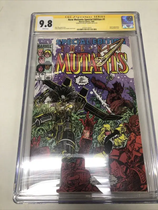 New Mutants Special Edition #1 (Marvel Comics, 1985), CGC 9.8 graded comic book, Signature Series label — front cover in its holder