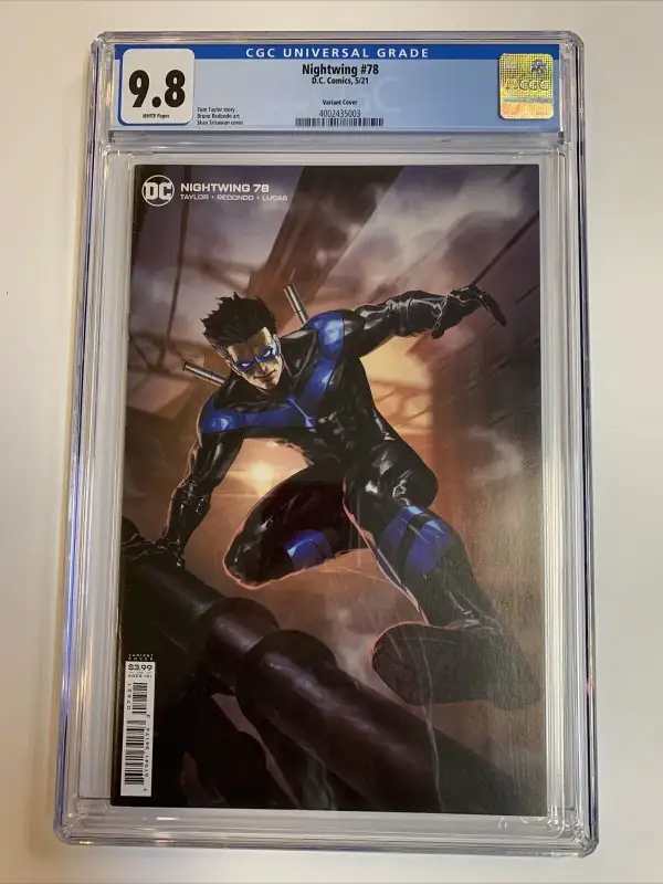 Nightwing #78 (DC Comics, 2021), CGC 9.8 graded comic book, Universal Blue label — front cover in its holder