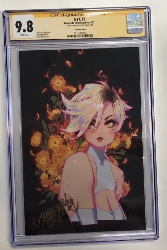 NYX #3 (Dynamite Entertainment, 2021), CGC 9.8 graded comic book, Signature Series label — front cover in its holder