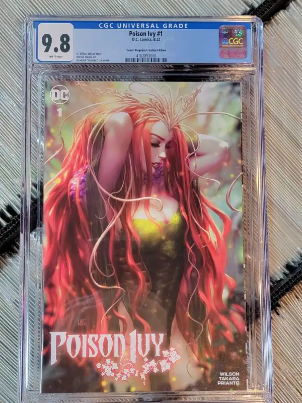 Poison Ivy #1 (DC Comics, 2022), CGC 9.8 graded comic book, Universal Blue label — front cover in its holder