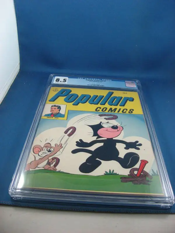 Popular Comics #137 (Dell Comics, 1947), CGC 8.5 graded comic book, Universal Blue label — front cover in its holder