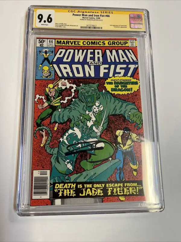 Power Man & Iron Fist #66 (Marvel Comics, 1980), CGC 9.6 graded comic book, Signature Series label — front cover in its holder