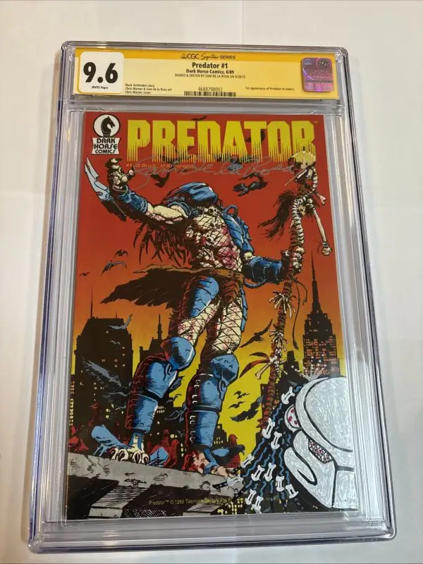 Predator #1 (Dark Horse Comics, 1989), CGC 9.6 graded comic book, Signature Series label — front cover in its holder