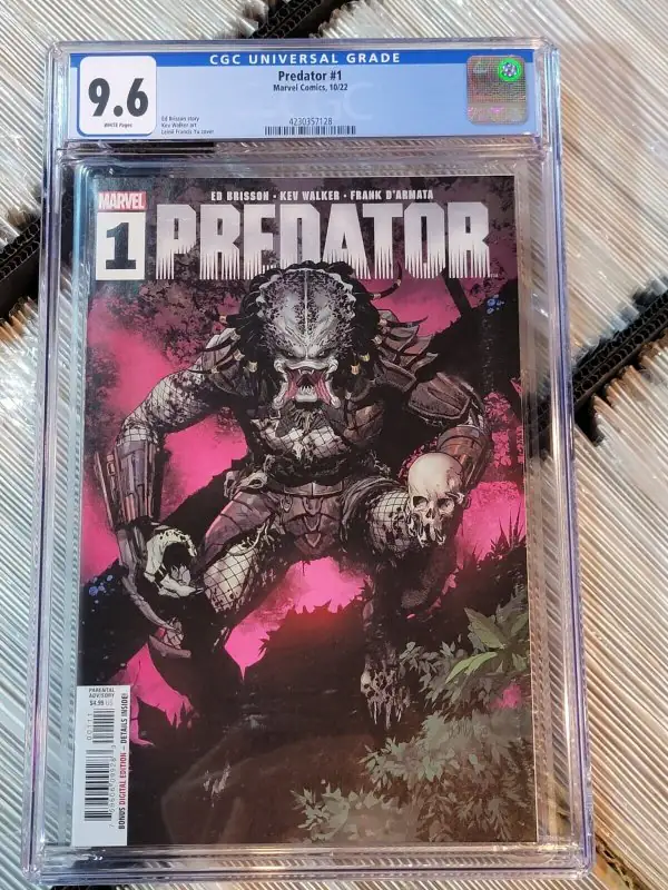 Predator #1 (Marvel Comics, 2022), CGC 9.6 graded comic book, Universal Blue label — front cover in its holder