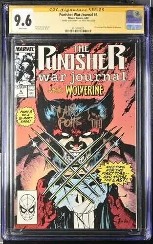Punisher War Journal #6 (Marvel Comics, 1989), CGC 9.6 graded comic book, Signature Series label — front cover in its holder