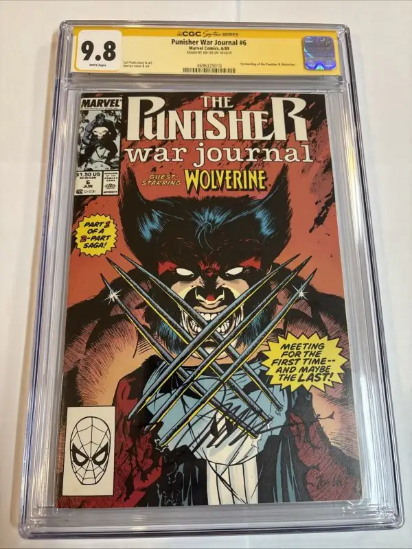 Punisher War Journal #6 (Marvel Comics, 1989), CGC 9.8 graded comic book, Signature Series label — front cover in its holder
