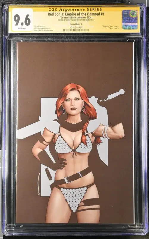 Red Sonja #1 (Dynamite Entertainment, 2024), CGC 9.6 graded comic book, Signature Series label — front cover in its holder