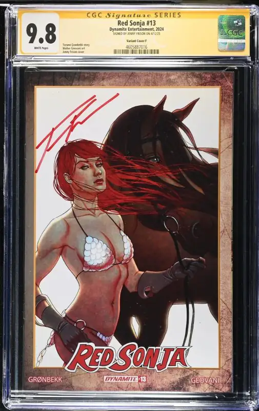 Red Sonja #11 (Dynamite Entertainment, 2024), CGC 9.8 graded comic book, Signature Series label — front cover in its holder