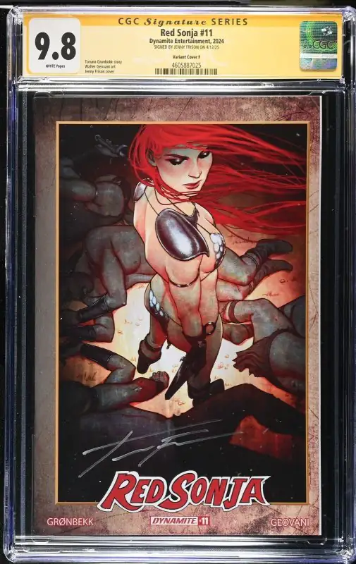 Red Sonja #11 (Dynamite Entertainment, 2024), CGC 9.8 graded comic book, Signature Series label — front cover in its holder