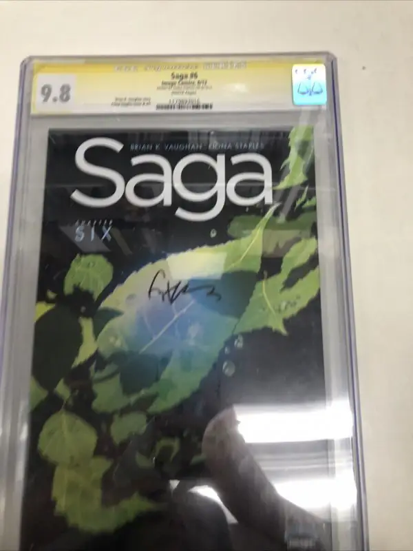Saga #6 (Image Comics, 2012), CGC 9.8 graded comic book, Signature Series label — front cover in its holder