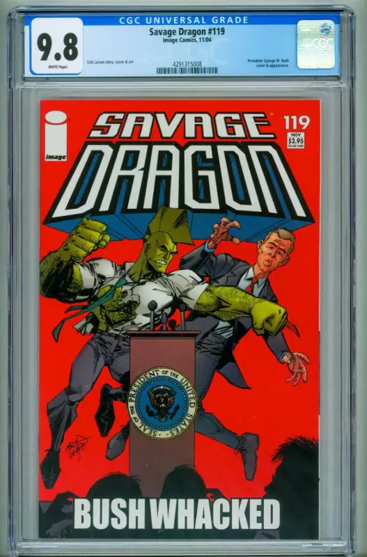 Savage Dragon #119 (Image Comics, 2002), CGC 9.8 graded comic book, Universal Blue label — front cover in its holder