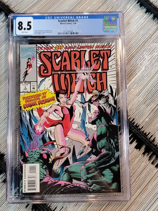 Scarlet Witch #1 (Marvel Comics, 1994), CGC 8.5 graded comic book, Universal Blue label — front cover in its holder