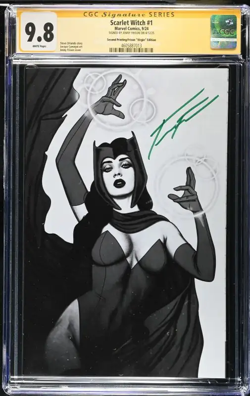 Scarlet Witch #1 (Marvel Comics, 2024), CGC 9.8 graded comic book, Signature Series label — front cover in its holder