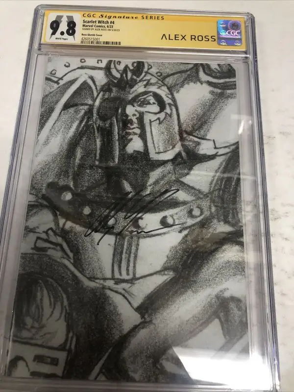 Scarlet Witch #4 (Marvel Comics, 2023), CGC 9.8 graded comic book, Signature Series label — front cover in its holder