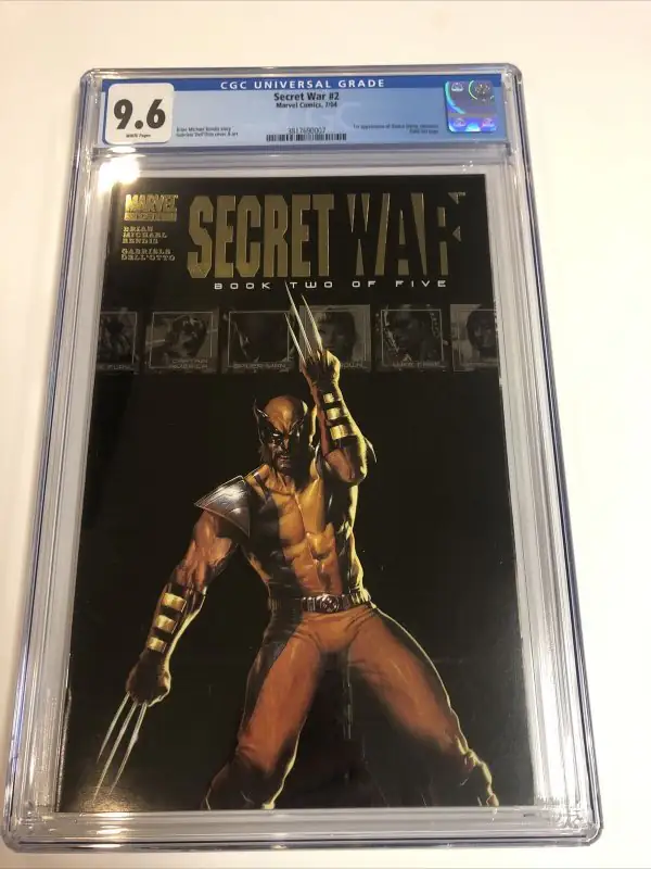 Secret War #1 (Marvel Comics, 2005), CGC 9.6 graded comic book, Universal Blue label — front cover in its holder