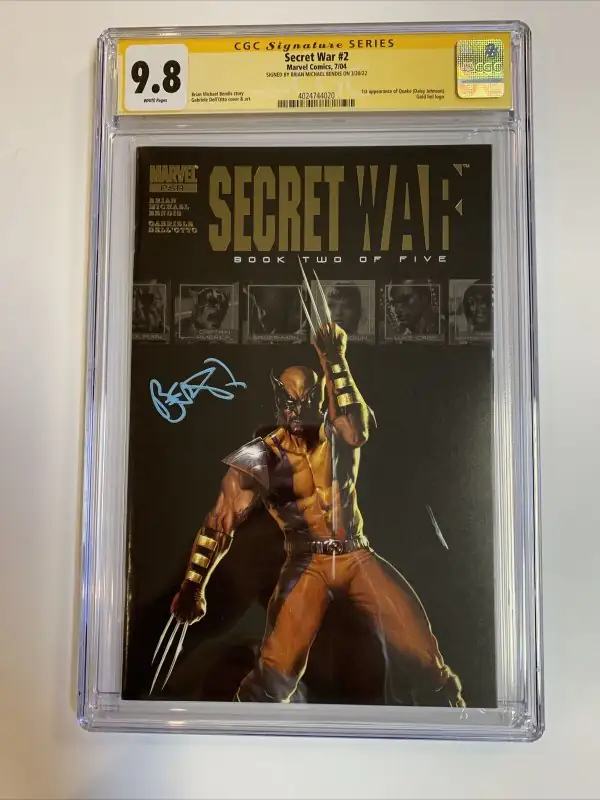 Secret War #2 (Marvel Comics, 2004), CGC 9.8 graded comic book, Signature Series label — front cover in its holder