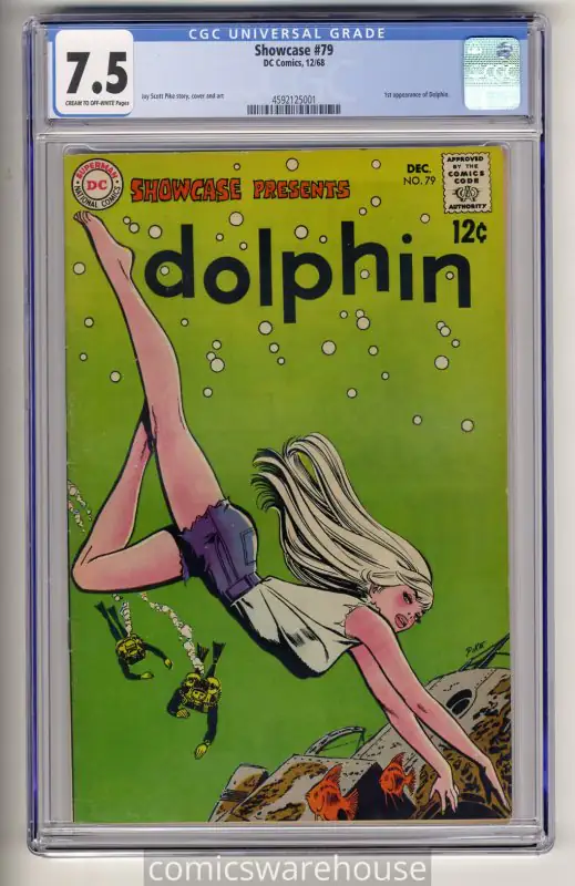 Showcase #79 (DC Comics, 1968), CGC 7.5 graded comic book, Universal Blue label — front cover in its holder