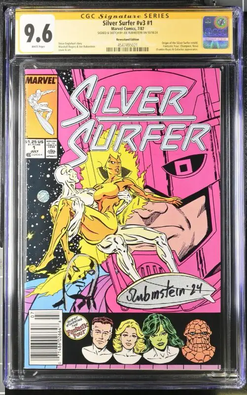 Silver Surfer #1 (Marvel Comics, 1987), CGC 9.6 graded comic book, Signature Series label — front cover in its holder