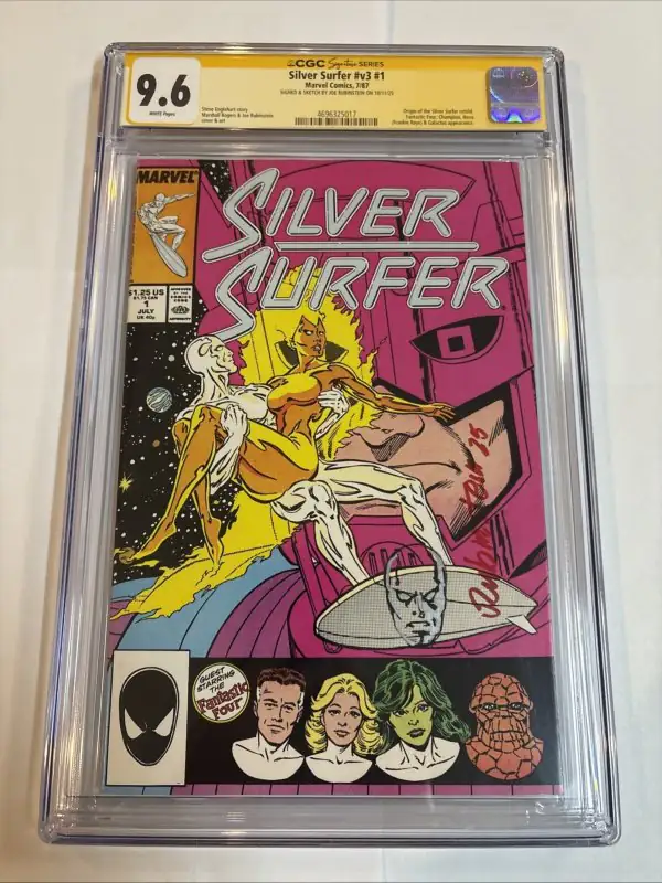 Silver Surfer #1 (Marvel Comics, 1987), CGC 9.6 graded comic book, Signature Series label — front cover in its holder