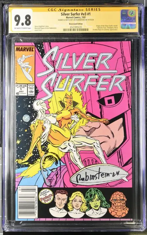 Silver Surfer #1 (Marvel Comics, 1987), CGC 9.8 graded comic book, Signature Series label — front cover in its holder