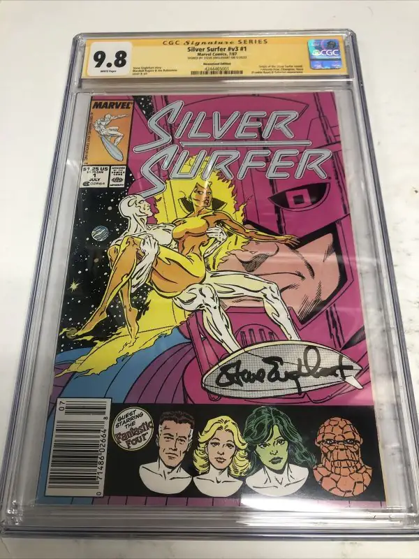 Silver Surfer #1 (Marvel Comics, 1987), CGC 9.8 graded comic book, Signature Series label — front cover in its holder