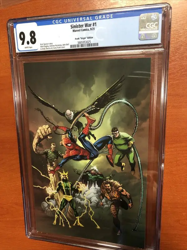 Sinister War #1 (Marvel Comics, 2021), CGC 9.8 graded comic book, Universal Blue label — front cover in its holder