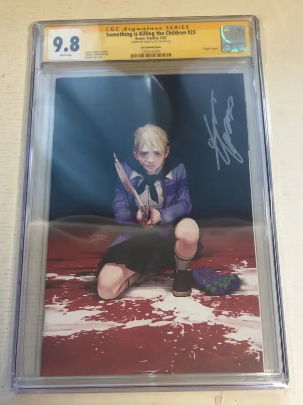 Something Is Killing the Children #23 (Boom! Studios, 2022), CGC 9.8 graded comic book, Signature Series label — front cover in its holder