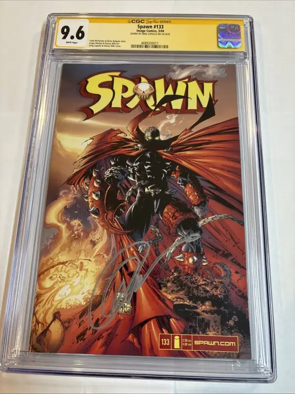 Spawn #133 (Image Comics, 2004), CGC 9.6 graded comic book, Signature Series label — front cover in its holder