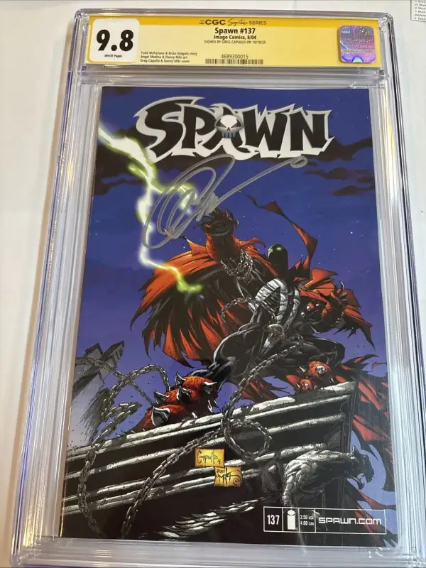 Spawn #137 (Image Comics, 2004), CGC 9.8 graded comic book, Signature Series label — front cover in its holder