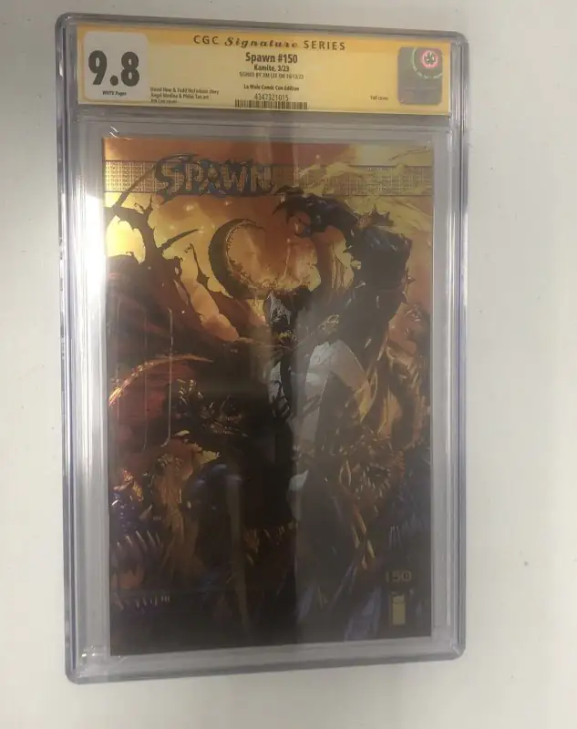 Spawn #150 (Image Comics, 2023), CGC 9.8 graded comic book, Signature Series label — front cover in its holder
