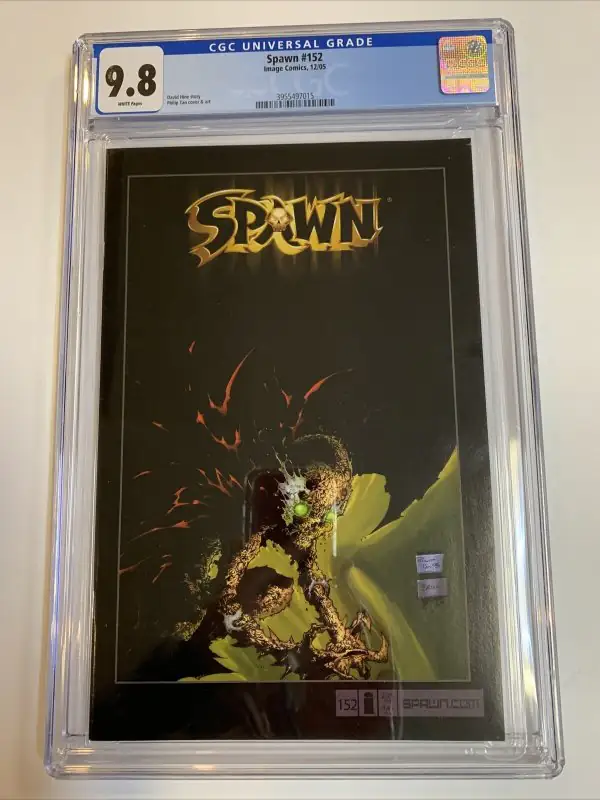Spawn #152 (Image Comics, 2005), CGC 9.8 graded comic book, Universal Blue label — front cover in its holder