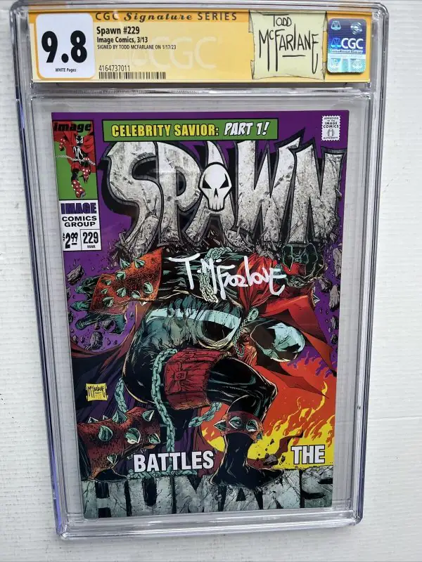 Spawn #229 (Image Comics, 2013), CGC 9.8 graded comic book, Signature Series label — front cover in its holder