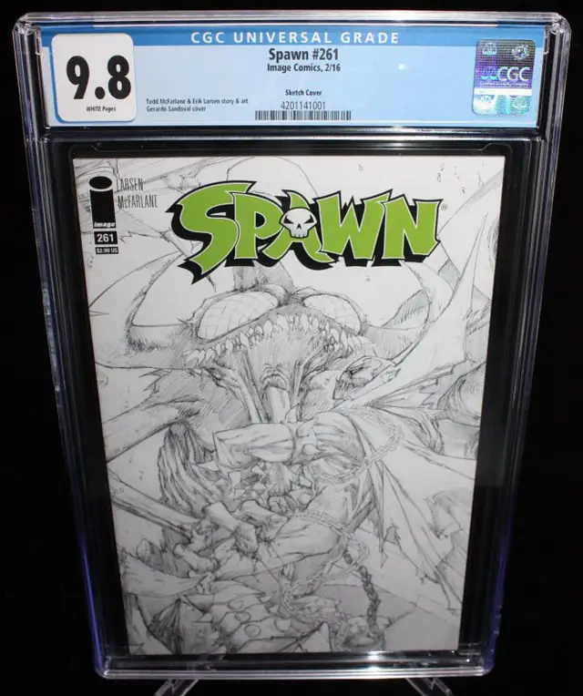 Spawn #261 (Image Comics, 2016), CGC 9.8 graded comic book, Universal Blue label — front cover in its holder