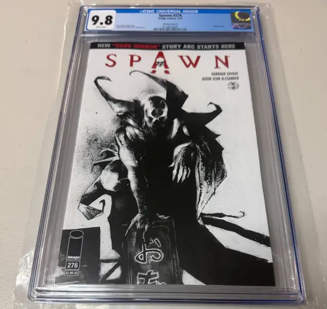Spawn #276 (Image Comics, 2017), CGC 9.8 graded comic book, Universal Blue label — front cover in its holder