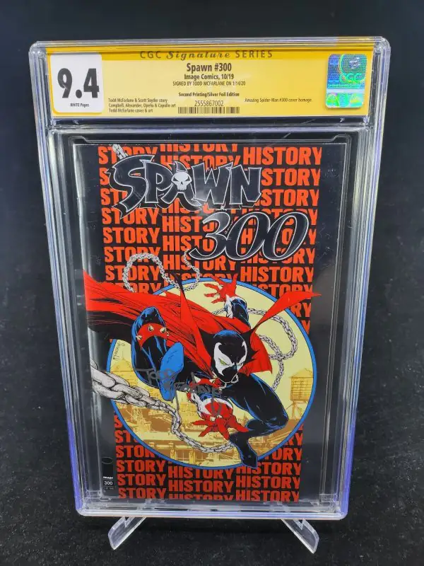 Spawn #300 (Image Comics, 2019), CGC 9.4 graded comic book, Signature Series label — front cover in its holder