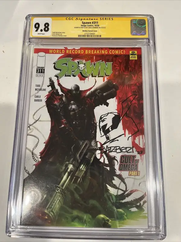 Spawn #311 (Image Comics, 2020), CGC 9.8 graded comic book, Signature Series label — front cover in its holder