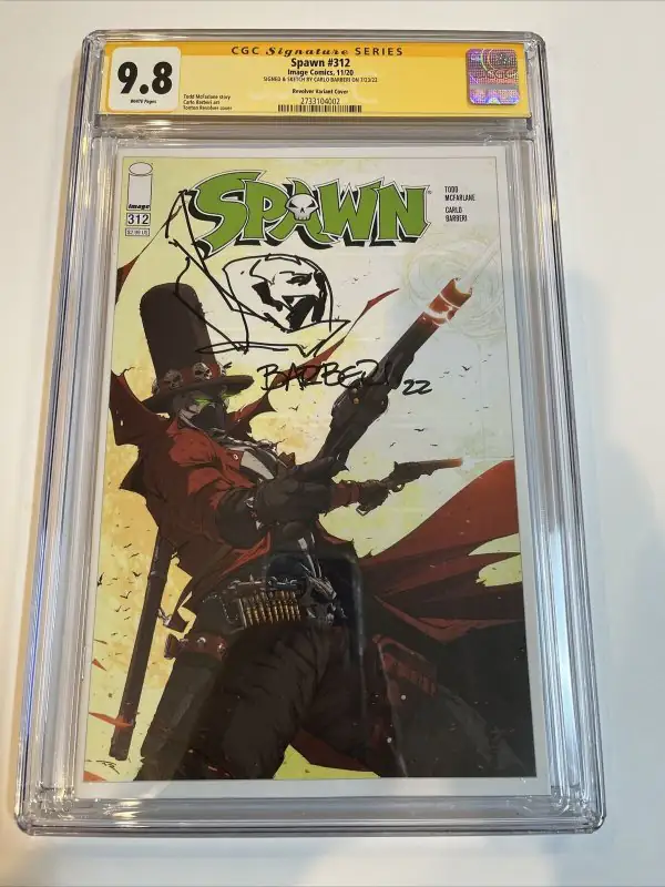 Spawn #312 (Image Comics, 2020), CGC 9.8 graded comic book, Signature Series label — front cover in its holder