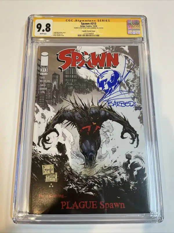 Spawn #313 (Image Comics, 2020), CGC 9.8 graded comic book, Signature Series label — front cover in its holder