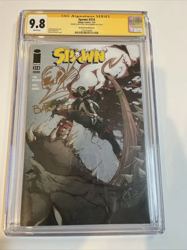 Spawn #314 (Image Comics, 2021), CGC 9.8 graded comic book, Signature Series label — front cover in its holder