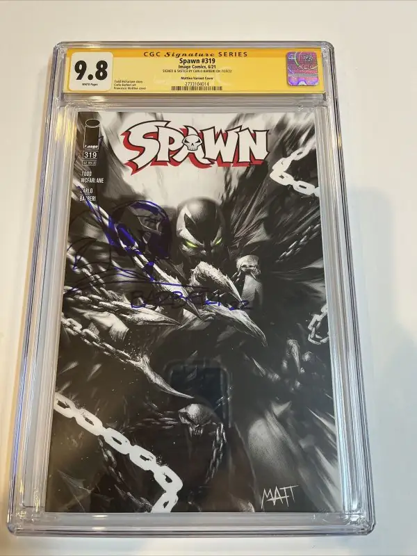 Spawn #319 (Image Comics, 2021), CGC 9.8 graded comic book, Signature Series label — front cover in its holder