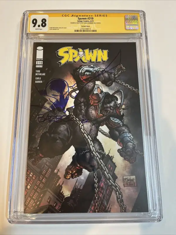 Spawn #319 (Image Comics, 2021), CGC 9.8 graded comic book, Signature Series label — front cover in its holder