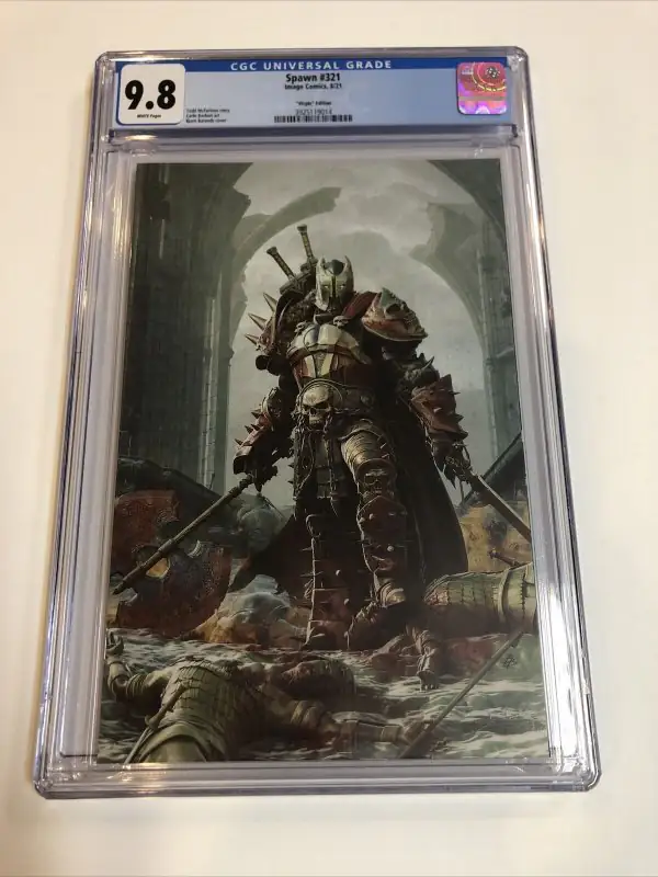 Spawn #321 (Image Comics, 2021), CGC 9.8 graded comic book, Universal Blue label — front cover in its holder