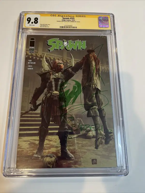 Spawn #325 (Image Comics, 2021), CGC 9.8 graded comic book, Signature Series label — front cover in its holder