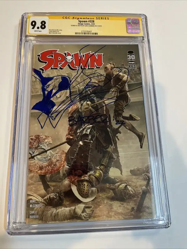 Spawn #328 (Image Comics, 2022), CGC 9.8 graded comic book, Signature Series label — front cover in its holder