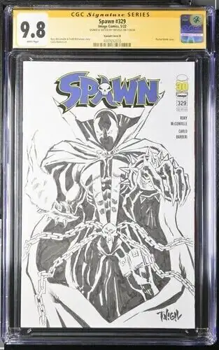 Spawn #329 (Image Comics, 2022), CGC 9.8 graded comic book, Signature Series label — front cover in its holder