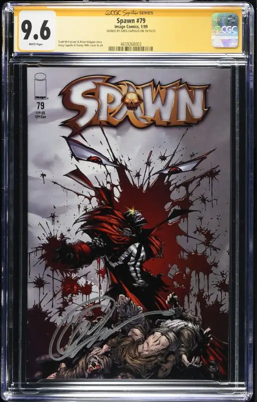 Spawn #79 (Image Comics, 1999), CGC 9.6 graded comic book, Signature Series label — front cover in its holder